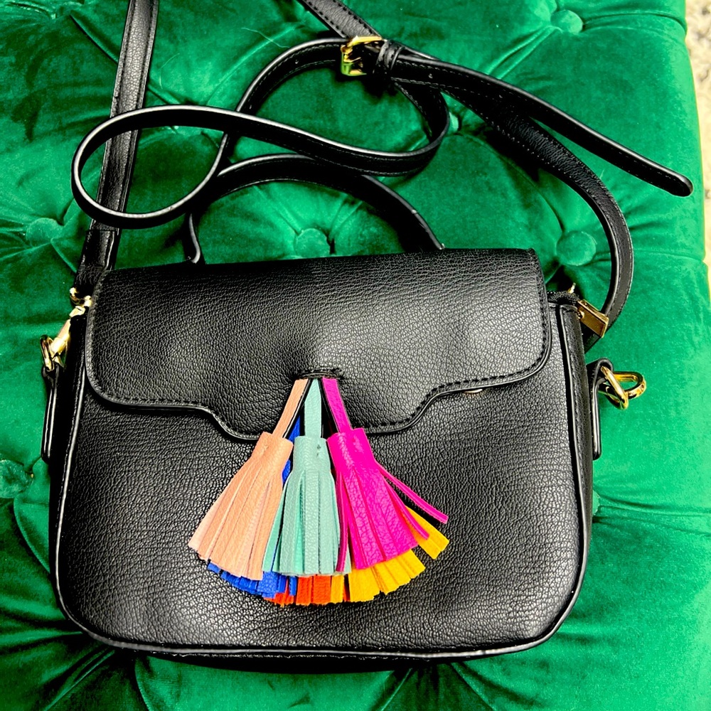 Multi-color Tassel crossbody bag